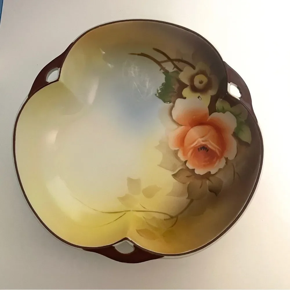 Vintage Noritake Hand-Painted Candy Bowl – Floral – Made in Japan